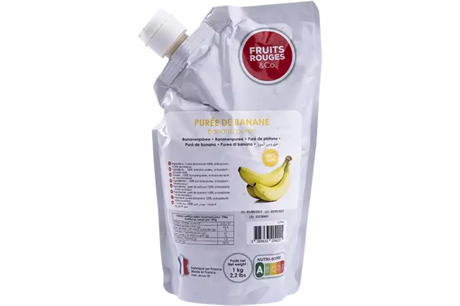 Fruitpuree Banaan 1kg stuk 1